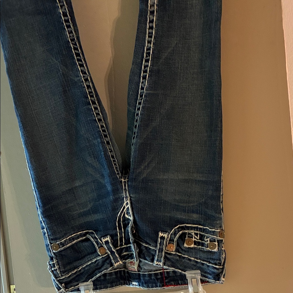 True Religion Women's Dark Blue Straight Leg Jeans